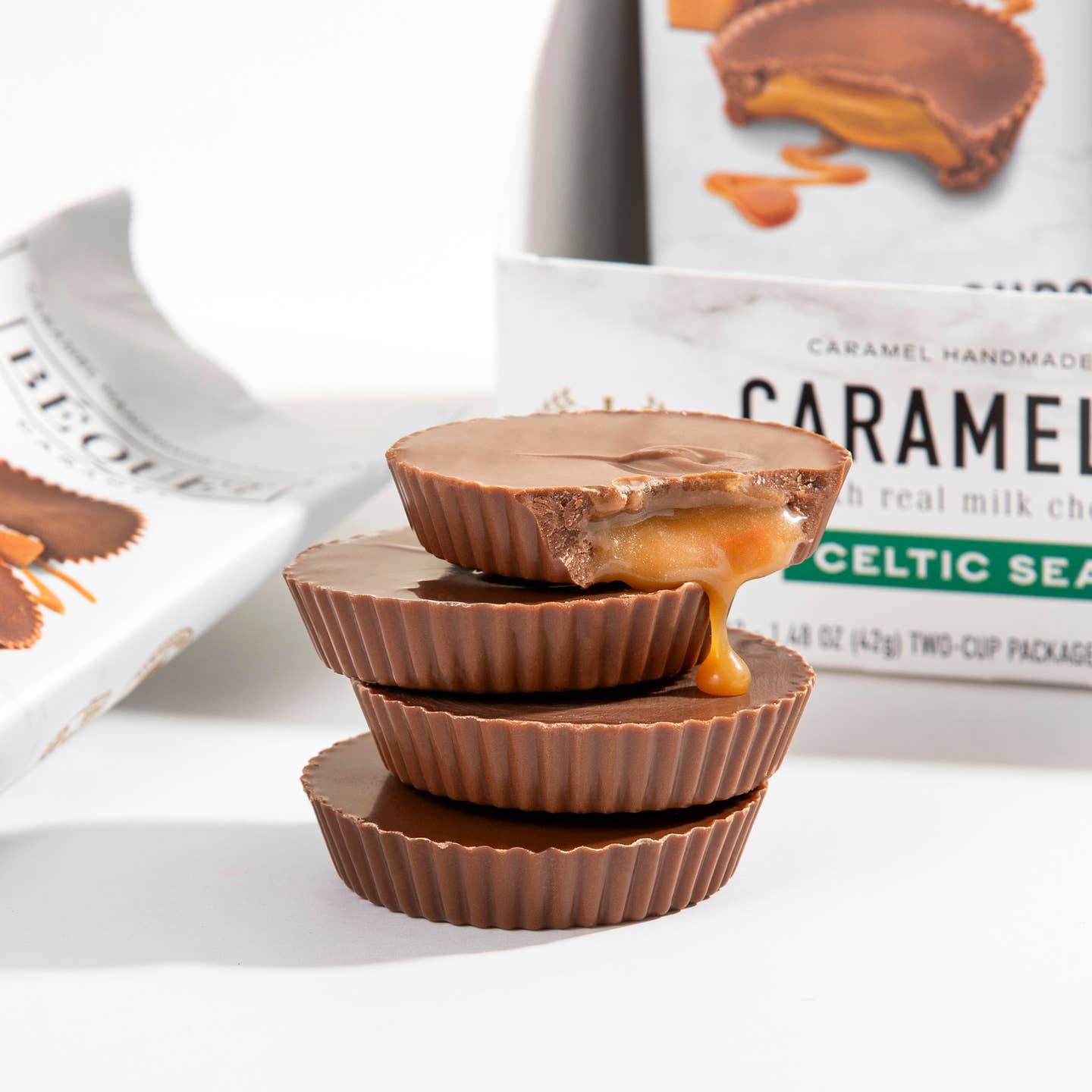 Bequet Chocolate Caramel Cups with Celtic Sea Salt