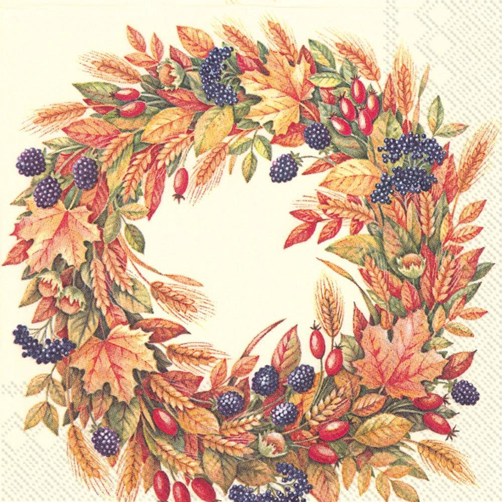 Boston International Cocktail Napkins: Harvest Crown, Cream