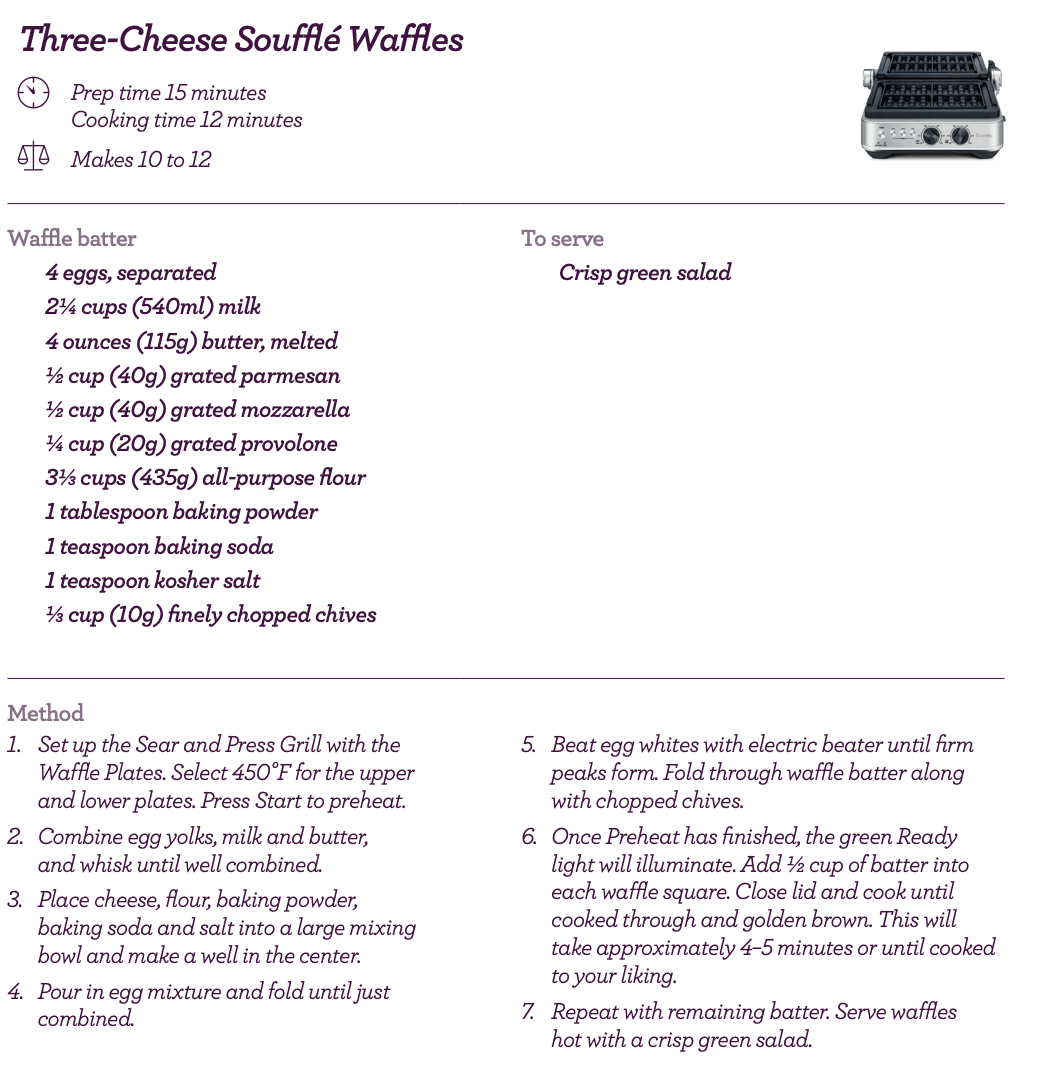 Breville No-mess Waffle™ Plates