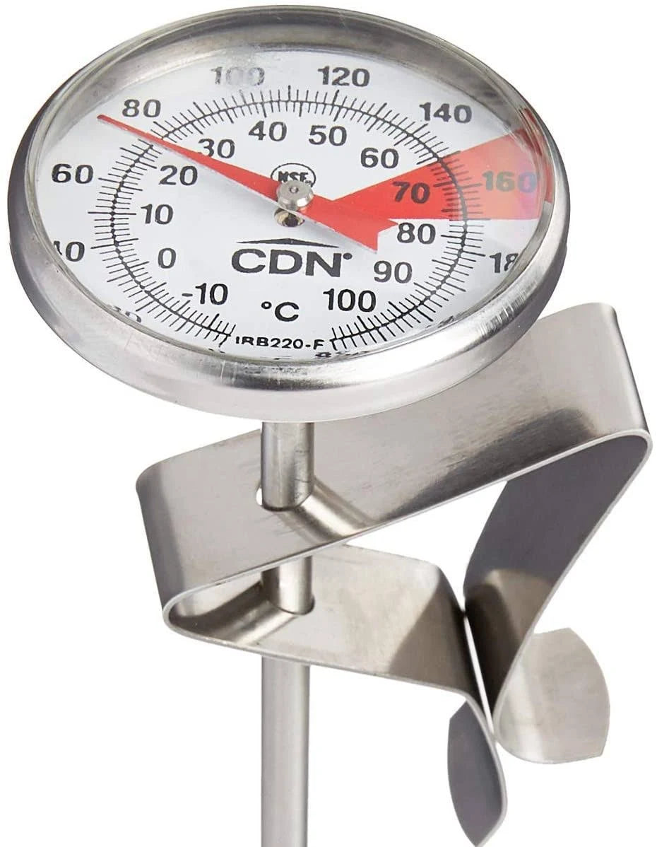 CDN Beverage And Frothing Thermometer: 5" Stem