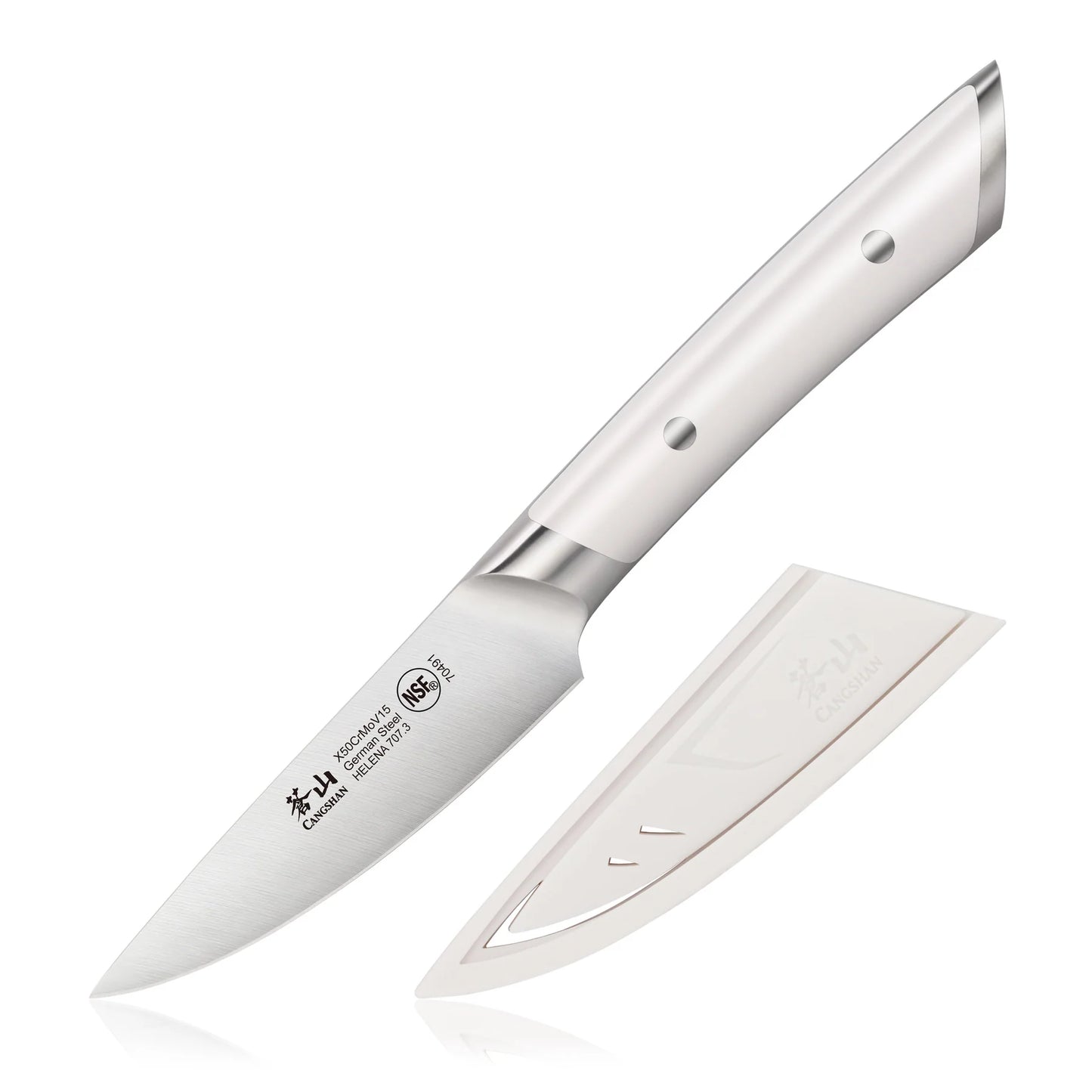 Cangshan Helena 3.5" Paring Knife w/Sheath, White