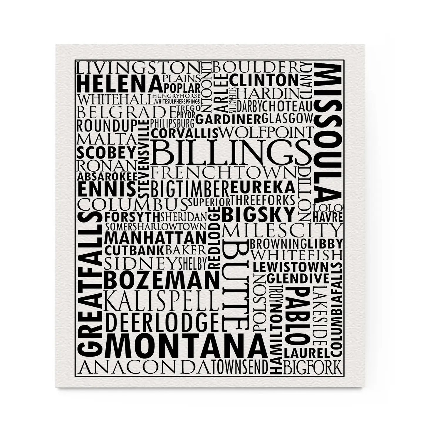 Corvidae Swedish Dishcloth: Montana Cities