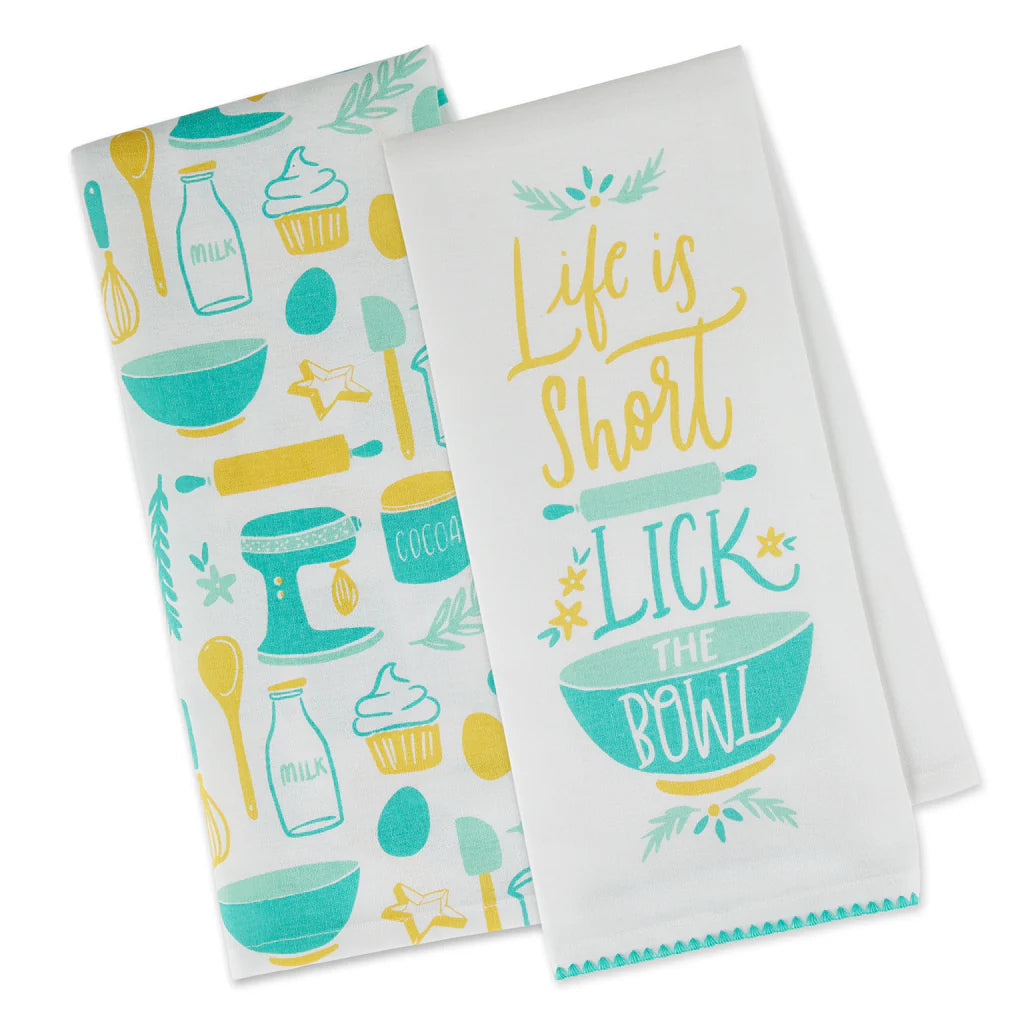 DII Dishtowels (Set of 2): Life Is Short