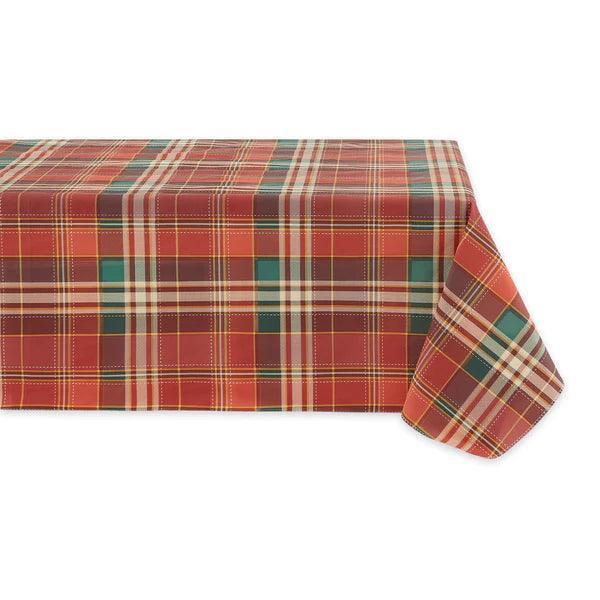 DII EcoVinyl Tablecloth: Autumn Plaid