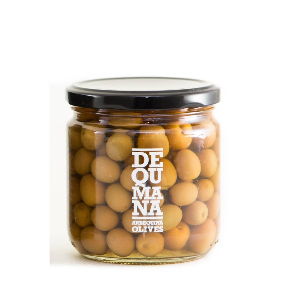Dequmana Arbequina Olives, 12oz
