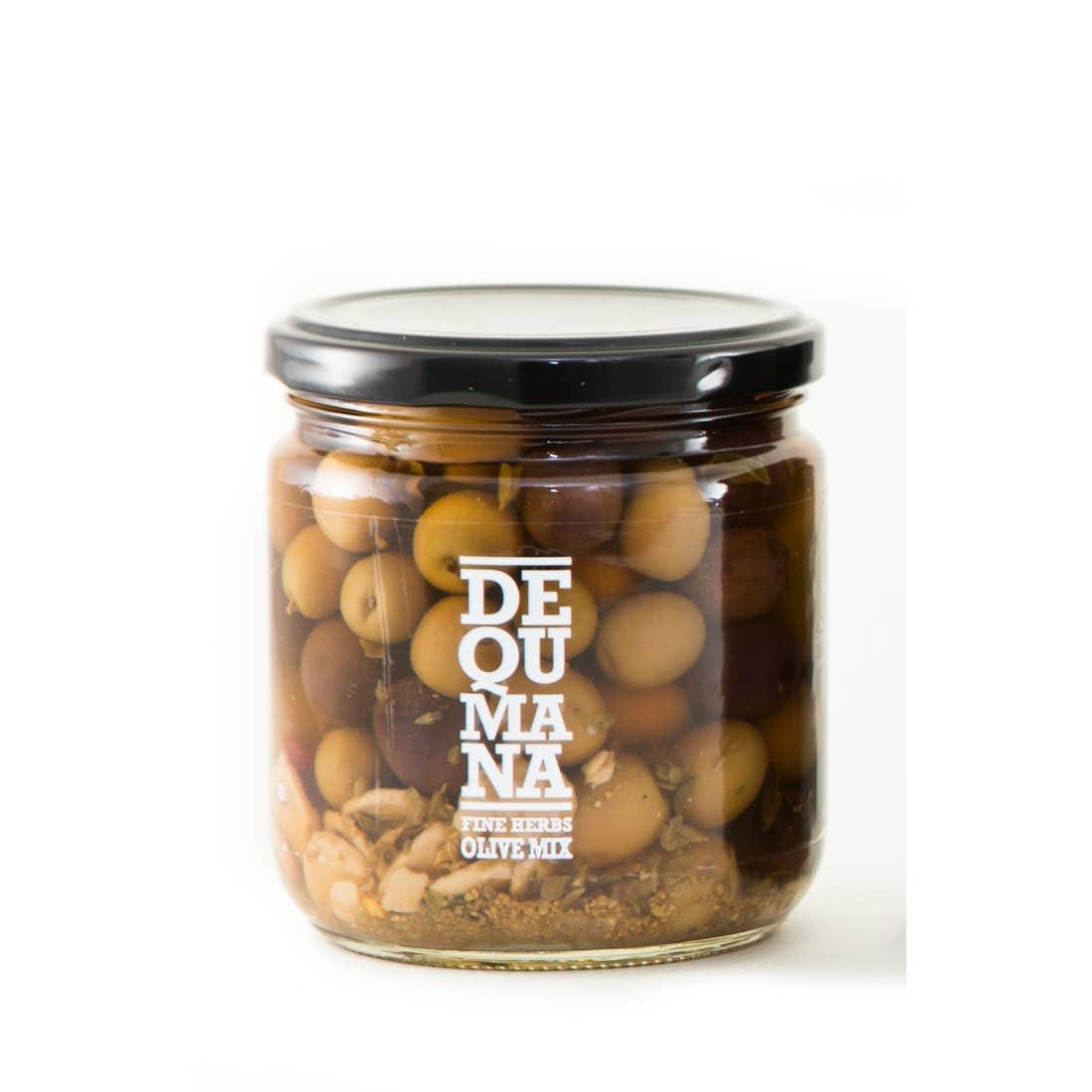Dequmana Mixed Olives & Herbs, 12oz