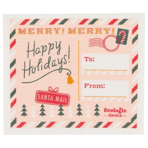 NOW Designs Swedish Dishcloth: Postcard To Santa