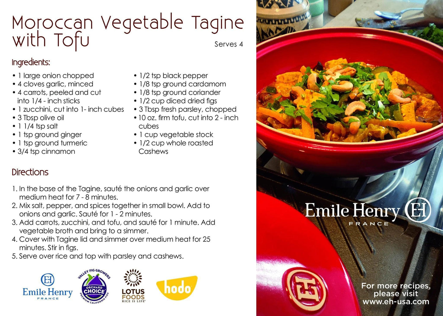 Emile Henry Tagine: 3.7 QT, Burgundy