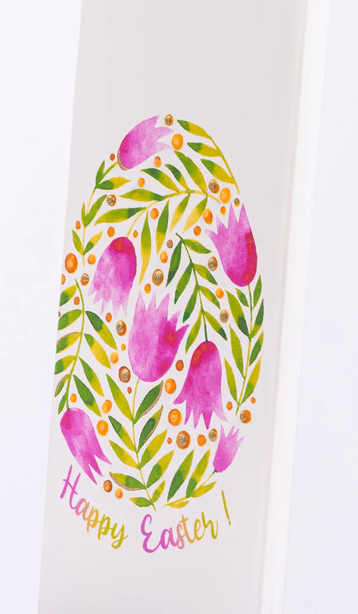 Flatyz Candle: Happy Easter Floral Egg