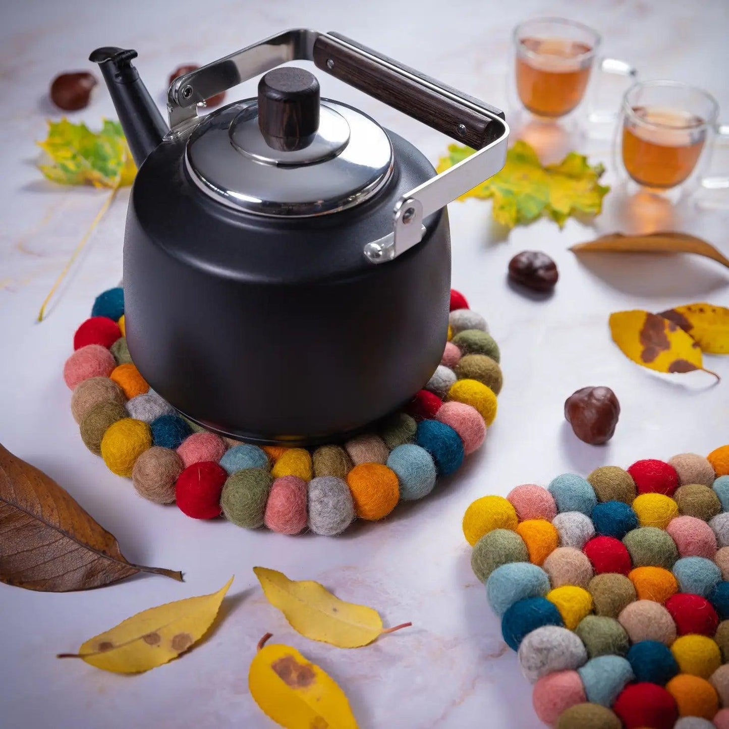 Frieling Wool Trivet: Round, Lana Colore