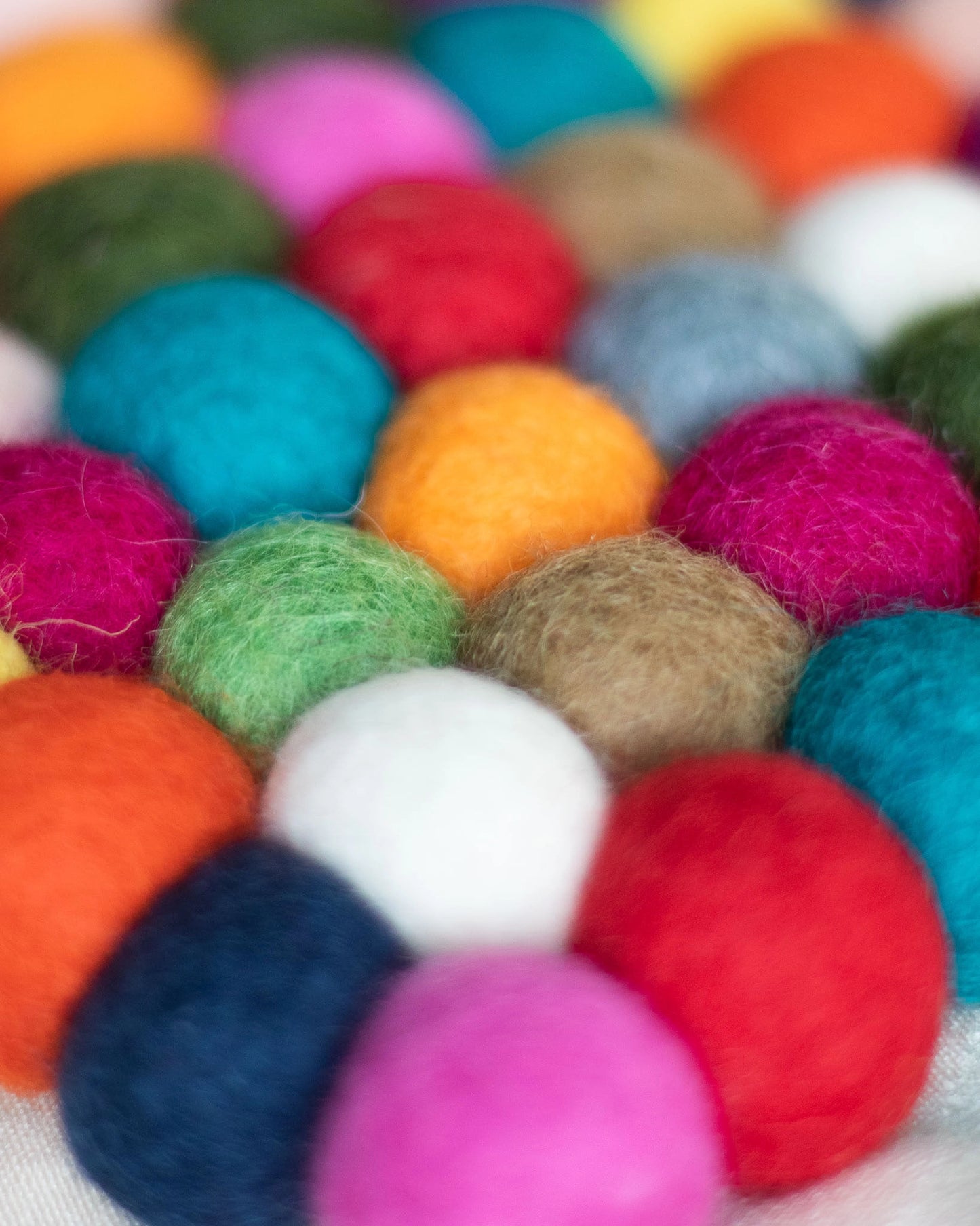 Friendsheep Wool Trivet: Round, Boho