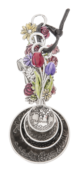 Ganz Measuring Spoons (Set of 4): Flower Bouquet
