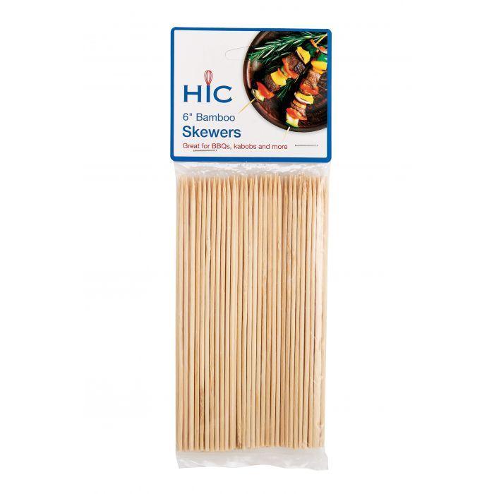 HIC Skewer - 6", bamboo
