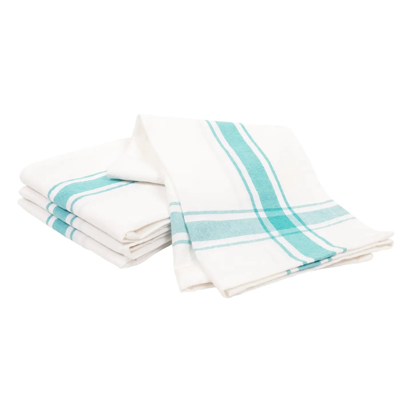 KAF Farm Stripe Flour Sack Towels (Set of 3): Teal