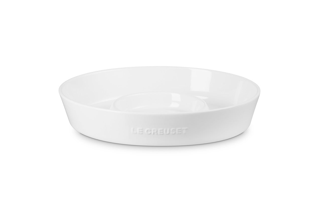Le Creuset Chip and Dip Platter: White