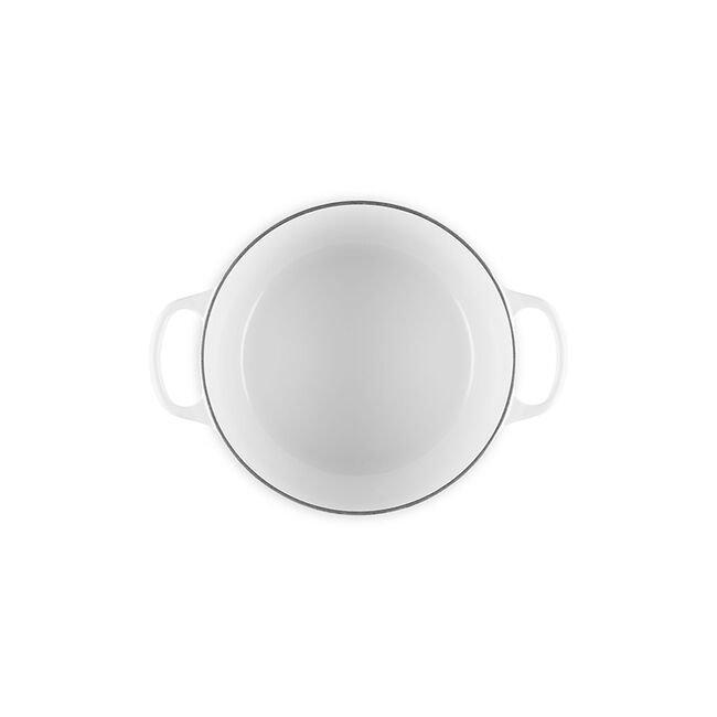 Le Creuset Round Deep Dutch Oven: 6.5 QT, White