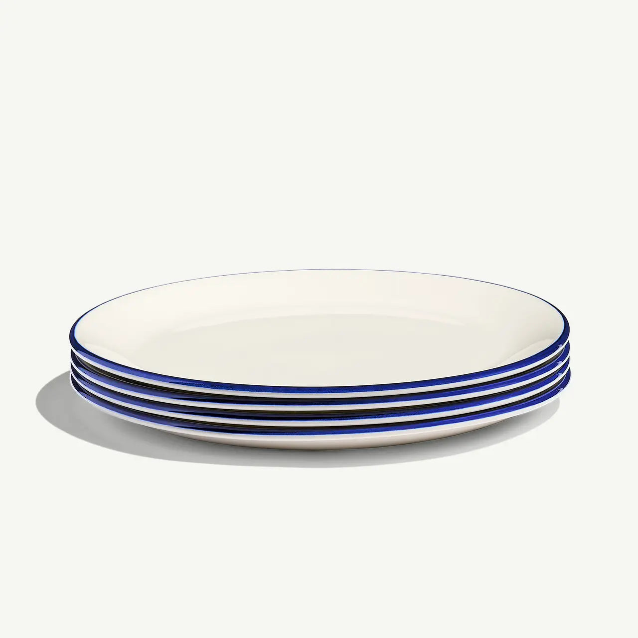 MADE IN® Tabletop Dinner Plates (Set of 4): Blue Rim