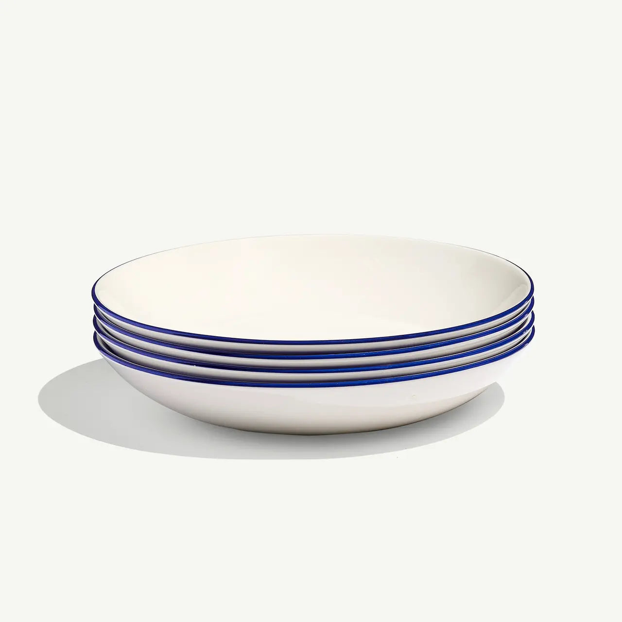 MADE IN® Tabletop Entree Bowls (Set of 4): Blue Rim