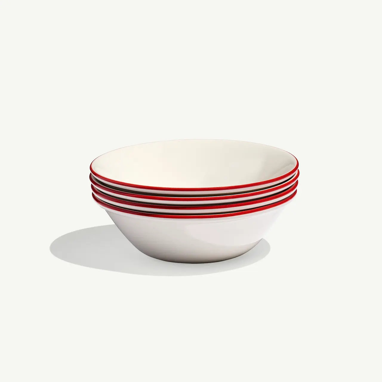 MADE IN® Tabletop Side Bowls (Set of 4): Red Rim