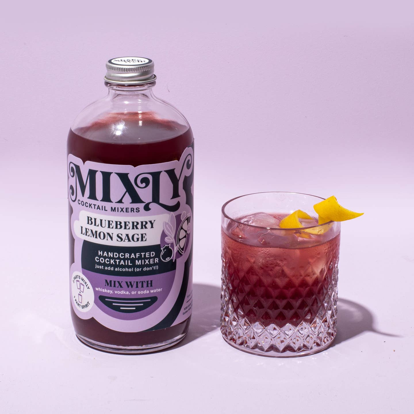 Mixly Blueberry Lemon Sage Mocktail Mixer