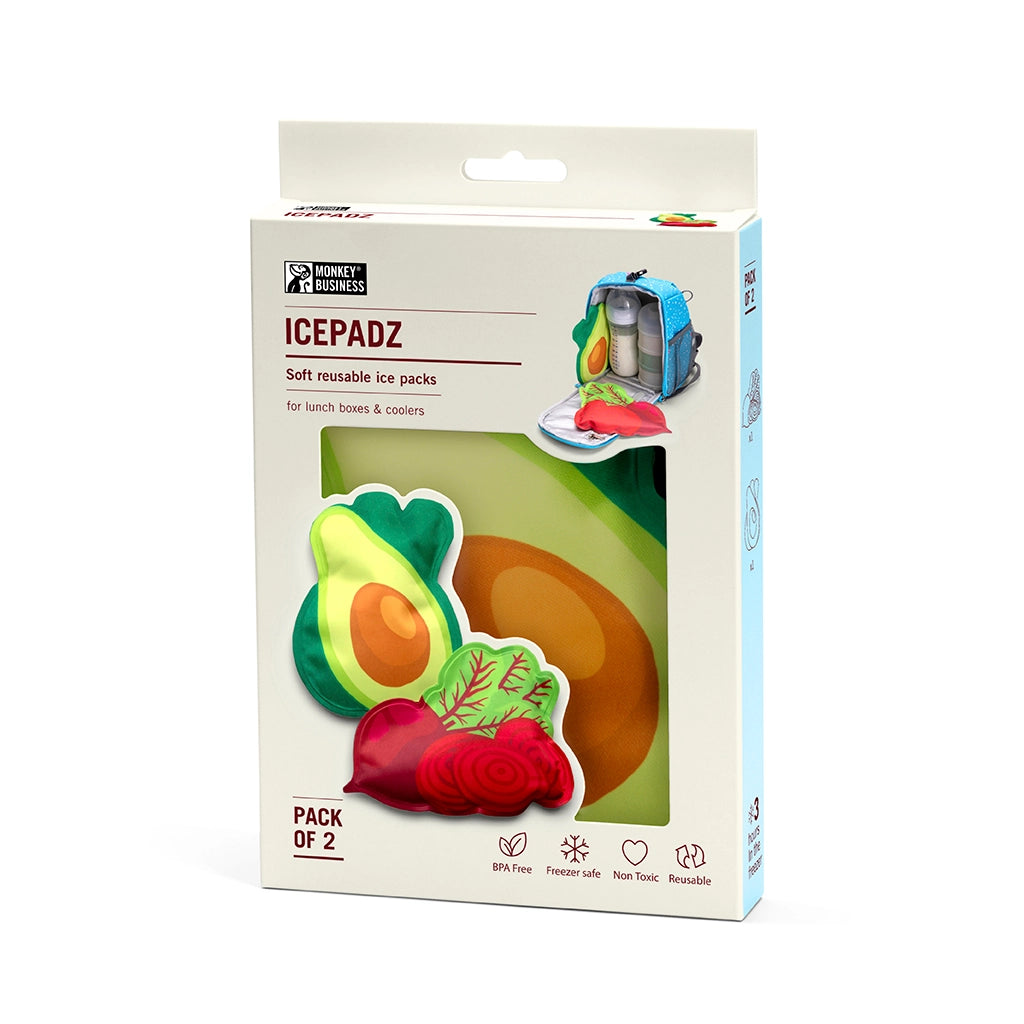 Monkey Business Soft Ice Packs (Set of 2): Vegi