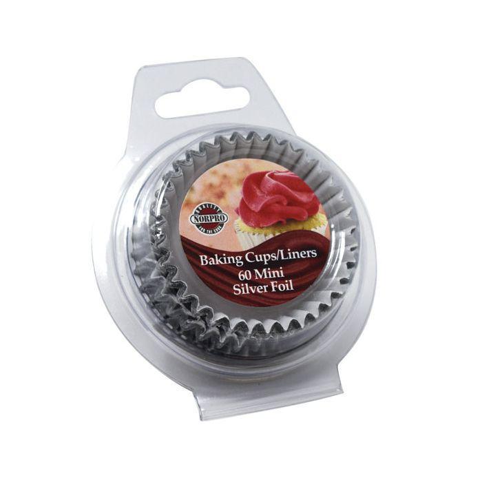 NorPro Baking Cups: Mini, Silver Foil