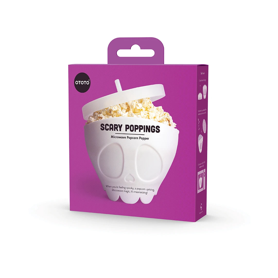 OTOTO Scary Poppins Microwave Popcorn Popper and Bowl