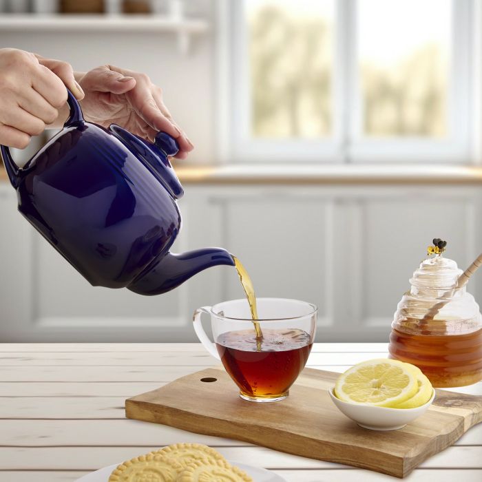 Prill Teapot w/ Infuser: 6 cup, Cobalt
