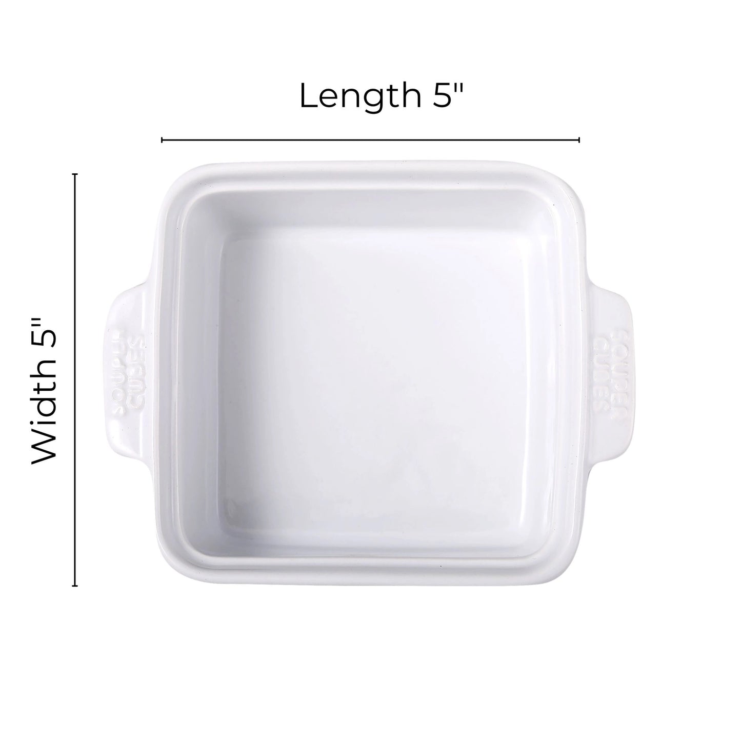 Souper Cubes Ceramic Baking Dishes (Set of 2): Square, White