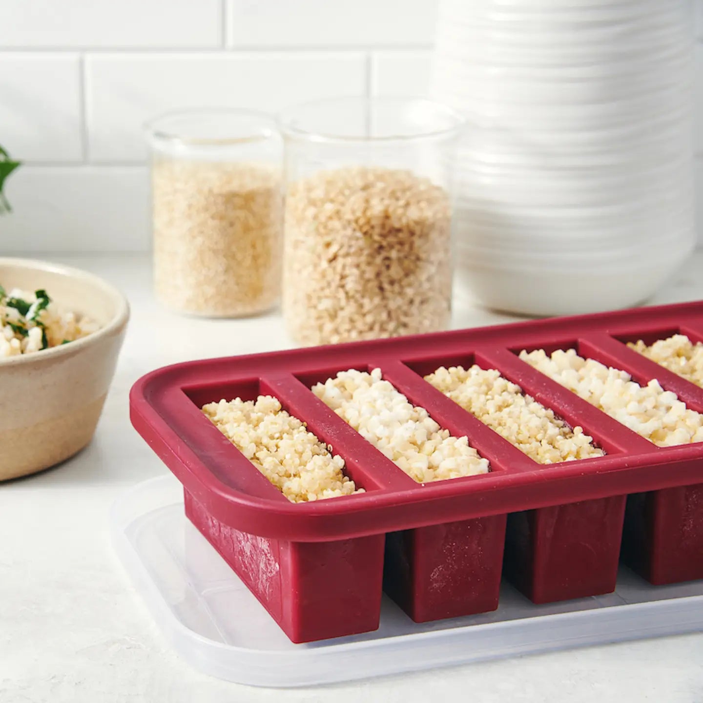Souper Cubes Freezing Tray: 0.5 Cup, Cranberry