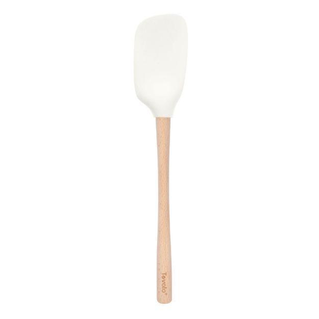 Tovolo Flex-Core Wood Handle Spoonula: White