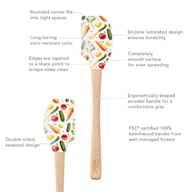 Tovolo Wood Handled Spatula: Vegetable Garden