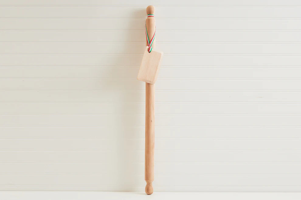 Verve Culture Italian Mattarello Pasta Rolling Pin and Dough Scraper Set