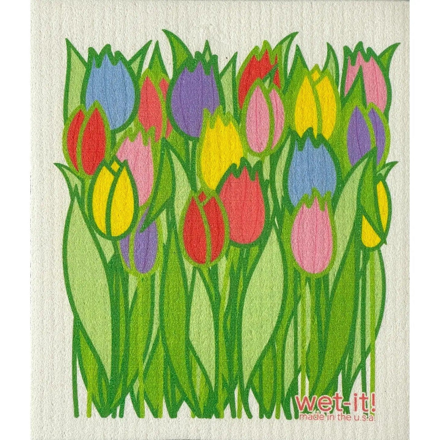 Wet-It! Swedish Dishcloth: Tulip Field
