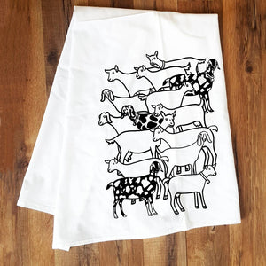 Corvidae Tea Towels Goat Herd - Zest Billings, LLC