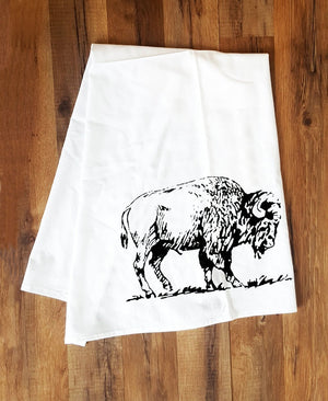 Corvidae Tea Towels Bison - Zest Billings, LLC