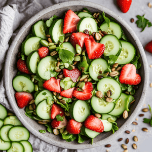 Strawberry Cucumber Summer Salad