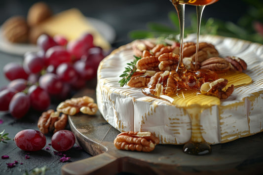 Campfire Baked Brie with Pecans