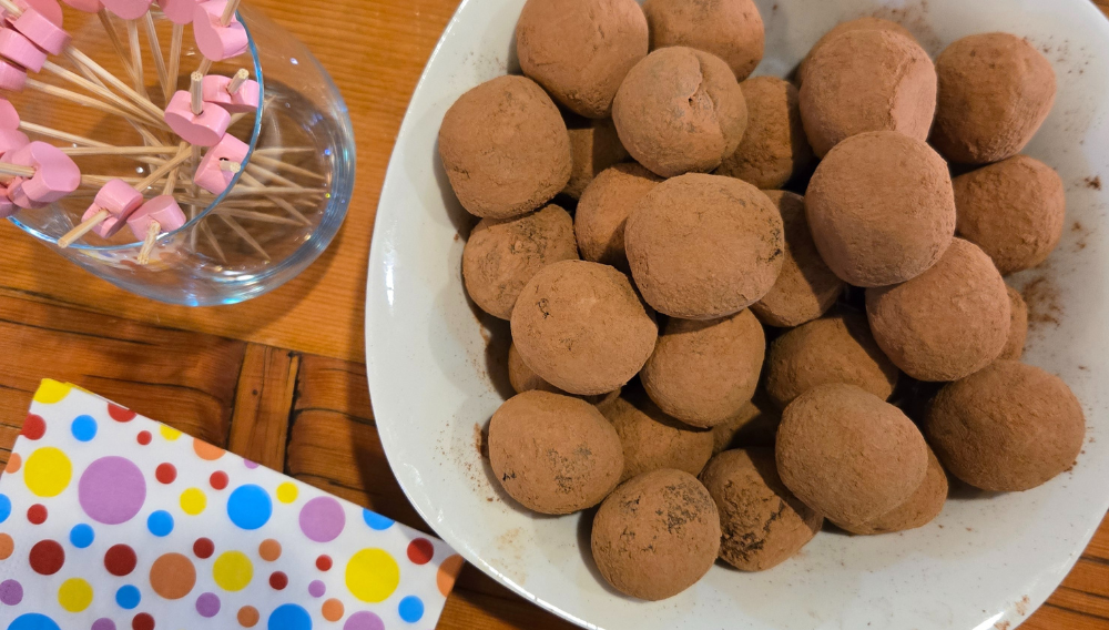 Raspberry Rose Chocolate Truffles