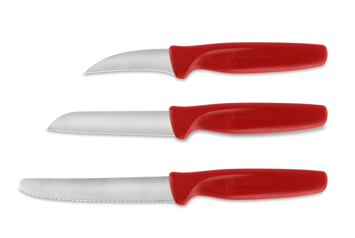 Wusthof Paring Knife Set (3 Piece): Red