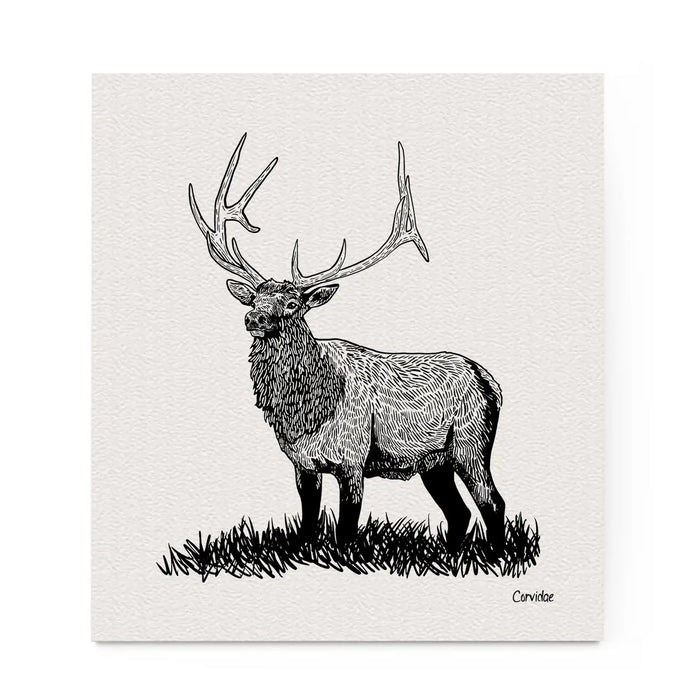 Corvidae Swedish Dishcloth: Elk