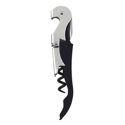 TRUE Soft Touch Black Double Hinged Corkscrew