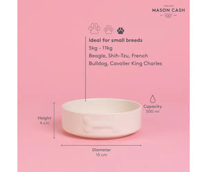 Mason Cash Dog Bowl: 17 oz., Cream