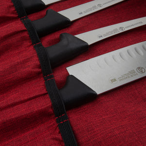 Messermeister Knife Roll:  8 Pocket, Heather Red