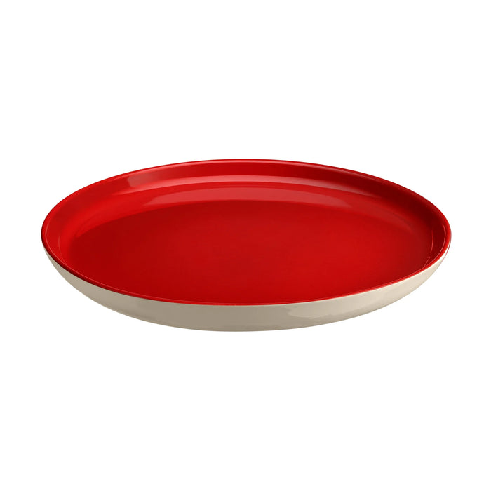 Emile Henry Everyday Dinner Plate: Rouge / Cream