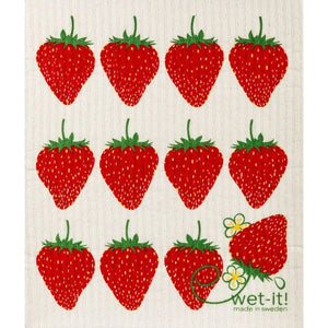 Wet-It! Swedish Dishcloth: Strawberry
