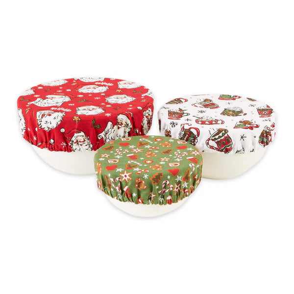 DII Bowl Covers (Set of 3): Holly Jolly