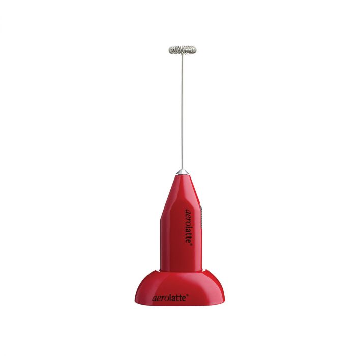 AeroLatte Milk Frother with Stand: Red