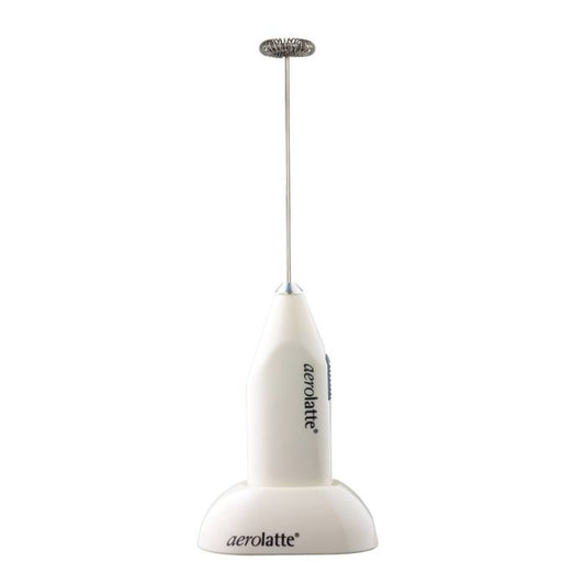 AeroLatte Milk Frother with Stand: Ivory