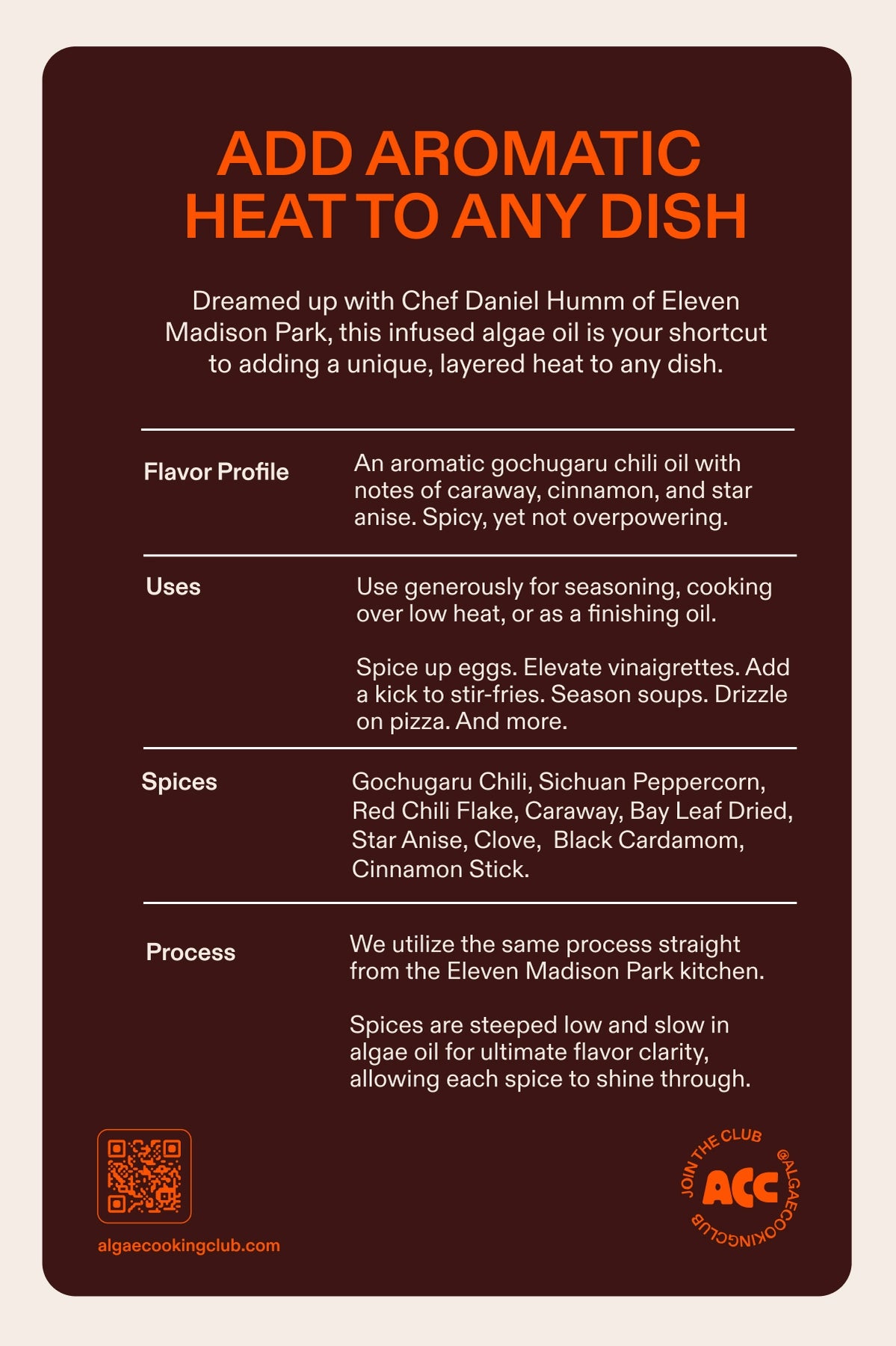 Algae Cooking Club Gochugaru Chili Oil: 7 oz.